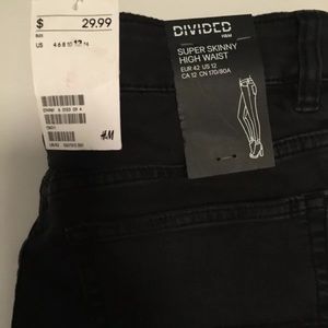DIVIDED by H&M Black Skinny Jeans Hi Waisted